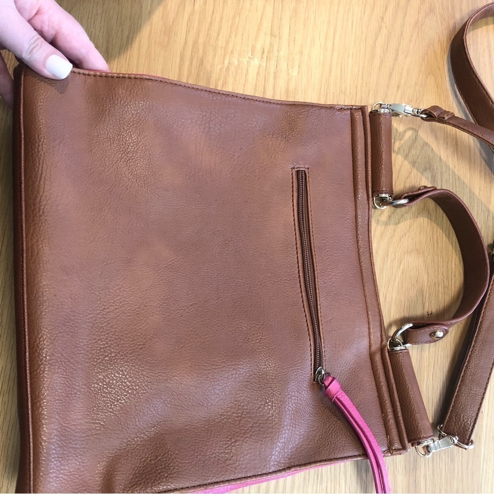 NILA Anthony cognac and pink purse with Handle and strap - Picture 4 of 4